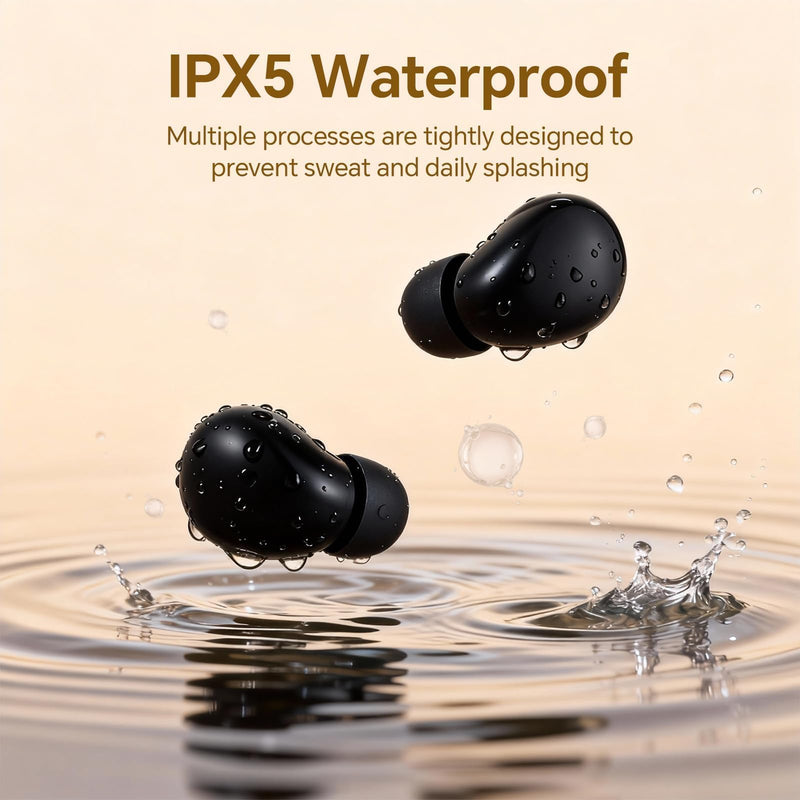 Ear Buds Invisible Mini Earbuds Wireless Bluetooth Smallest Low Profile | Micro Tiny Discreet Hidden Earbuds for Work, Small Headphones, Sleep Wireless Earphone IPX5 Waterproof for Small Ear Canals Black