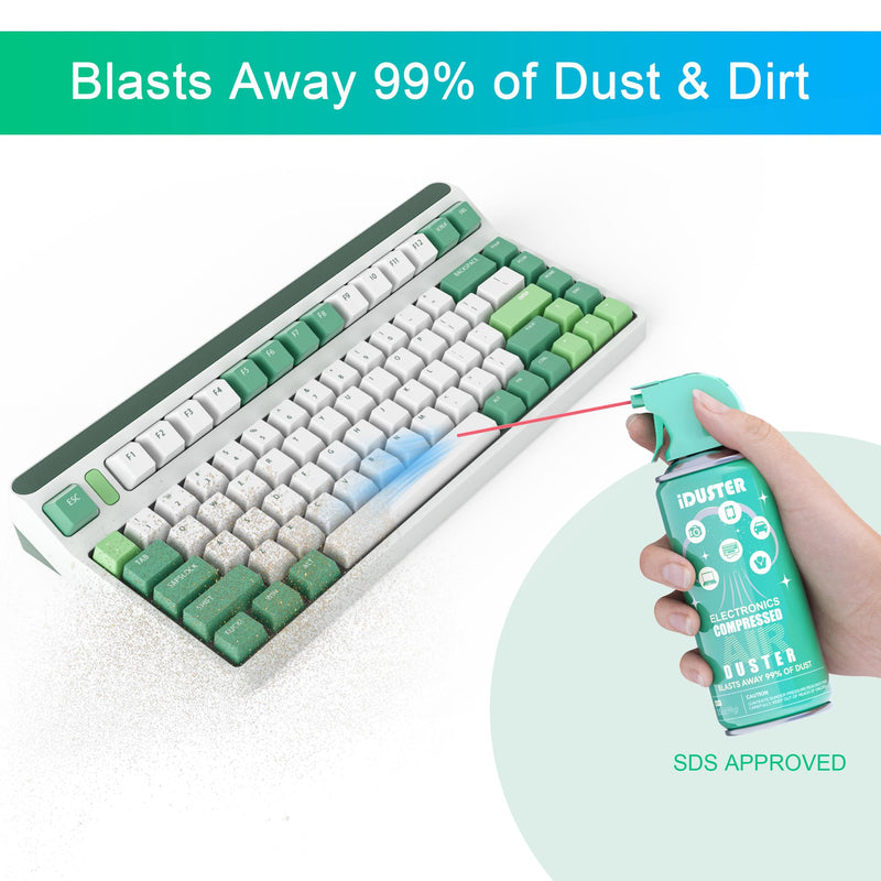 Disposable Compressed Air Duster, 3.5 oz Computer Cleaner, Keyboard Cleaner, 2 PCS