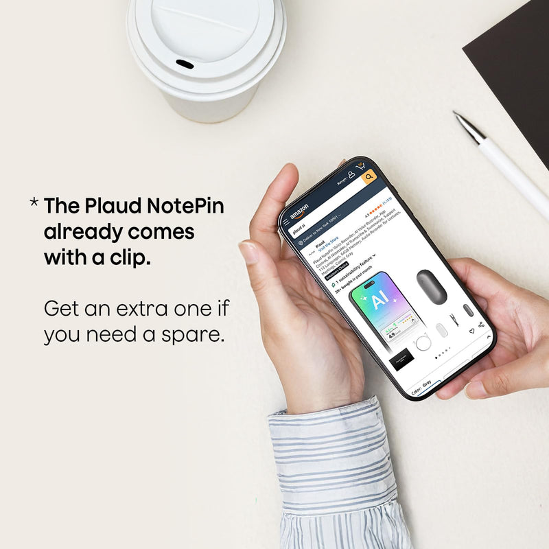 [AUSTRALIA] - Replacement Magnetic Clip and Pin Attachments for Plaud NotePin (*NOT Included), Accessory Replacement Kit Set for NotePin AI Voice Recorder (No Additional Purchases Needed), Purple 