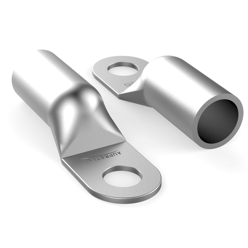 [AUSTRALIA] - AUPROTEC 4 x Tubular Cable Lugs 50 mm² Hole Diameter M8 Uninsulated SC Cable Connector Made of Tin-Plated Copper Lot de 4 