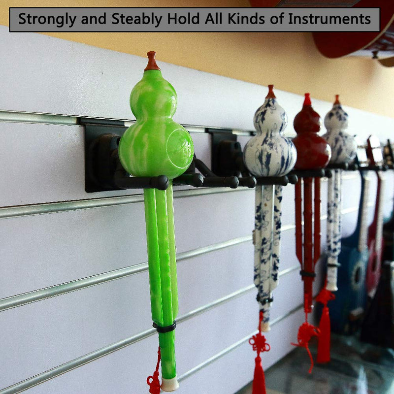 Guitar Hook Slatwall Adjustable Guitar Wall Mount Stand Hangers Guitar Bass Accessories Perfectly Display Musical Instruments for Musical Retail Shop,Bedroom,Playroom,Bar,Rehearsal Space 4-Pack
