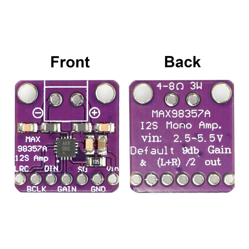 MAX98357 I2S 3W Class D Audio Amplifier Module AYWHP 5 Pieces DAC Decoder Module Audio Board I2S DAC Decoder Breakout Module Filterless Audio AMP Board for Arduino