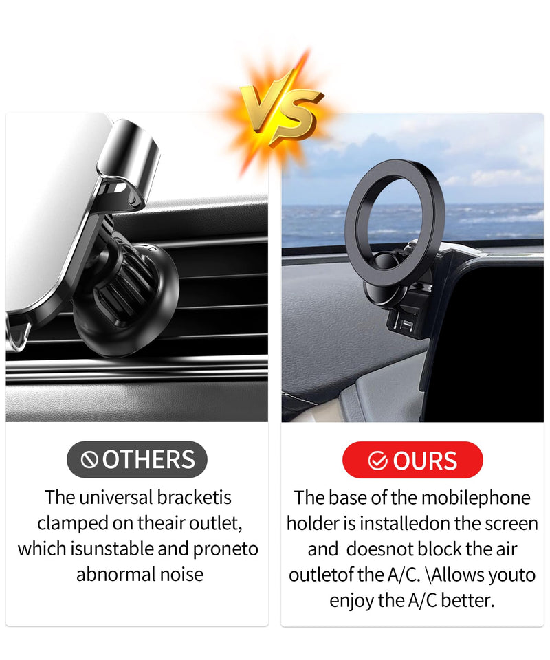 Car Phone Holder for Lexus RX 2020-2022 Accessories, 8"Screen Magsafe Mount | Magnetic Cell Phone Mount Clip Compatible with iPhone, 3D fit Stable Dashboard GPS Navigation Bracket Cradle 360° Rotation for 2020 2021 2022 RX (8 inch screen only)