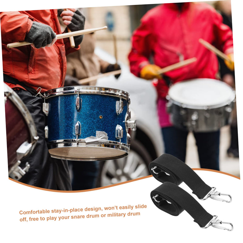 4pcs Snare Drum Strap Instrument Parts Drum Dampeners Adjustable Drum Shoulder Sling Marching Snare Drum Instrument Belt Drum Strap Replacement Drum Belt Metal Tool Belt Polyester