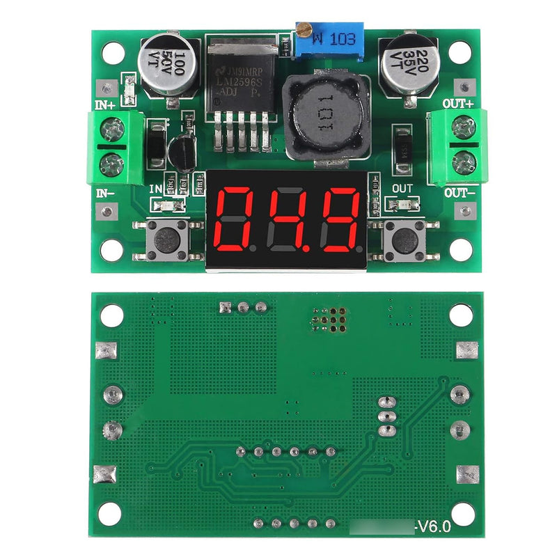 [AUSTRALIA] - RUNCCI-YUN Set of 2 Adjustable DC Step Down Power Supply Converter, 4-40V Input to 1.25-37V Output Voltage Regulator with LED Voltmeter for DIY Arduino 