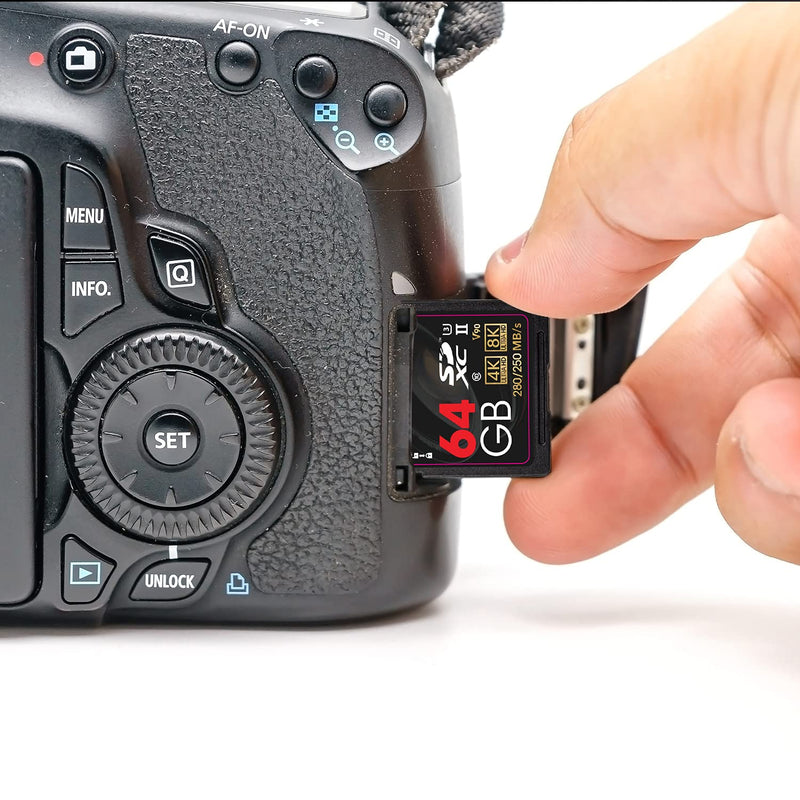 V90 SD Card UHS-II 64GB SDXC Memory Card U3 V90 A1, Extreme Performance Professional Sd-Card (R 280mb/s 250mb/s W) for Advanced DSLR,Well-Suited for Video, Including 4K,8K, 3D, Full HD Video Single