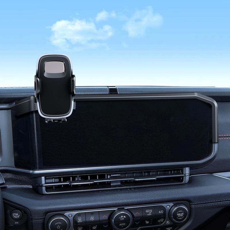 ELOHEI 12.3" Car Phone Holder for Jeep Wrangler 2024 Accessories | Screen Phone Mount 360° Rotation Smart Phone Mount Kit (HE05) HE05
