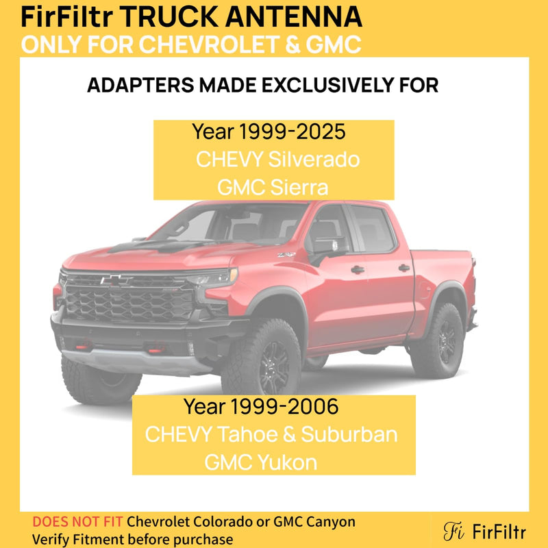 Carbon Fiber Truck Antenna for Chevy Silverado 1500 2500 3500 & GMC Sierra 1999-2025 2026,Chevy Silverado Antenna Truck Accessories,Short Car Video Antennas (5.5''-Red Carbon Fiber 50 Cal Bullet) Red 5.5 inch