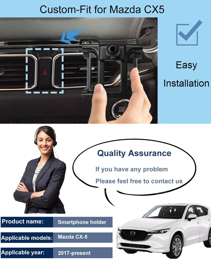 oricarmes Mazda Cx5 Phone Mount Magnetic CX-5 Phone Holder for 2026 Mazda Cx-5 Accessories Cx5 Phone Holder 2017-present Compatible for All Cell Phones