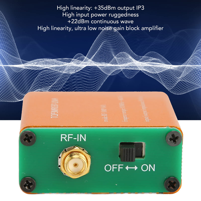Low Noise 0.1 MHz 6 GHz Amplifier, 20 dB LNA Amplifier with High Gain for Shortwave, FM Radio, HF Power Preamp Module, SMA Socket (Supplied with Built-in Battery) Supplied with built-in battery