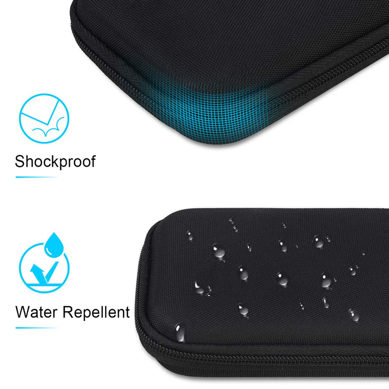 Lacdo Hard Carrying Case for Samsung T7 Shield / T7 / T7 Touch Portable Solid State Drives 500GB 1TB 2TB USB 3.2 External SSD Hard EVA Shockproof Storage Travel Bag, Black