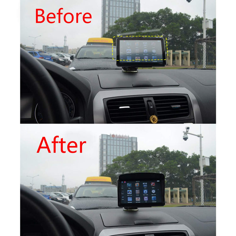 Semetall GPS Sun Shade Cover Universal Flexible GPS Sun Shade Cover for 7 Inch Car Navigation Accessories Car Navigation Visor Extender (Black)