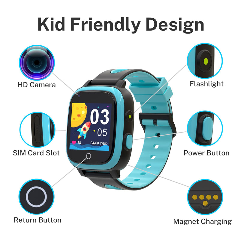 Kids Smart Watch with GPS Tracker,