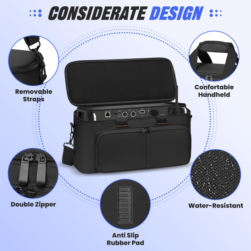 Mixer Carrying Bag Padded Compatible with Behringer X-AIR Series Mixers XR18 XR16 XR12, Mixer Soft Case with Carrying Handle & Shoulder Strap, DJ Gig Bag with Pocket for Mixer & Accessories