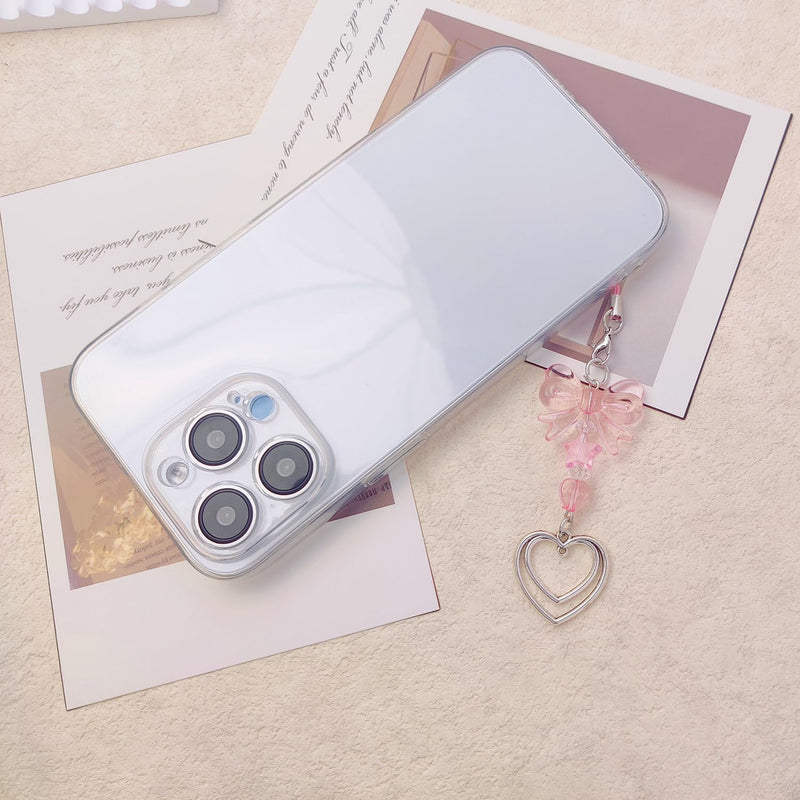 Cute Y2K Phone Charm Aesthetic Phone Charms Accessories Cute Phone Lanyard String for Bag Purse Backpack Airpods Pendants Decor 3x Pink Butterfly Heart