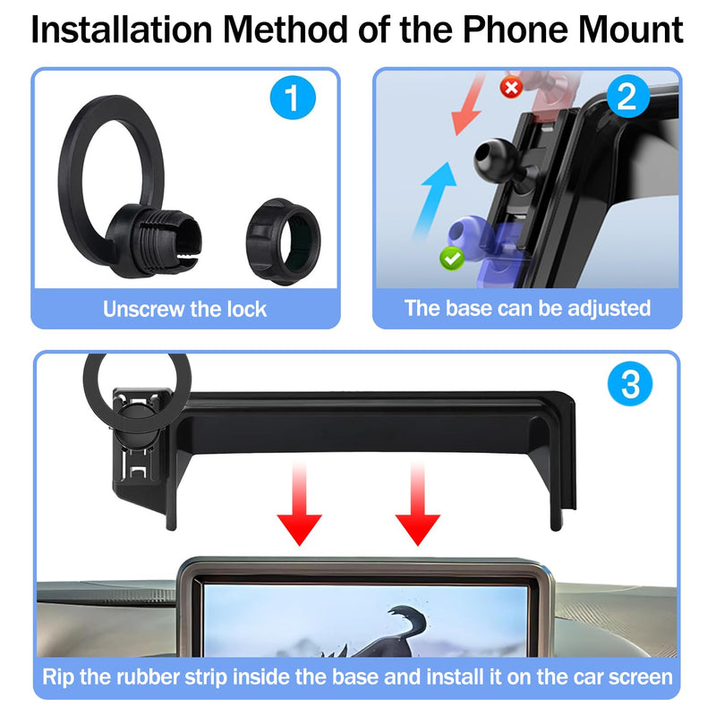 Car Phone Holder for Ford Bronco Sport 2021-2024 8-Inch Touchscreen, Cell Phone Mount Compatible with MagSafe BroncoSport-8 inch Screen