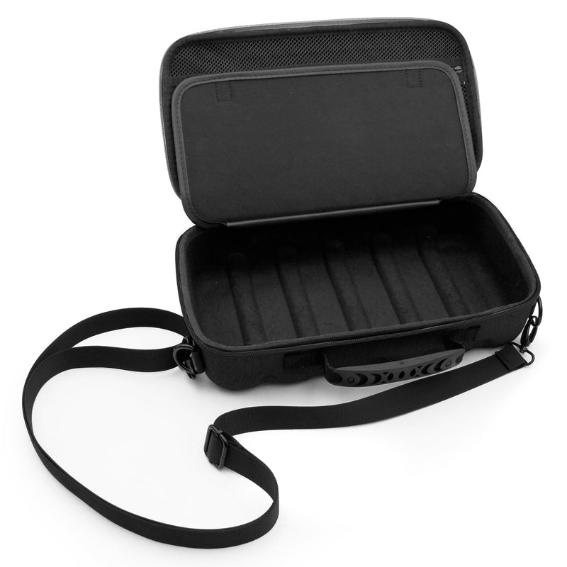 CASEMATIX Mixer Case Compatible With Behringer P16 Stage Mixer and P16-HQ Powerplay In Ear Accessories, Cables and Power Adapters, Fits Mixers up to 12.0” x 6.0” x 2.5” With Shoulder Strap