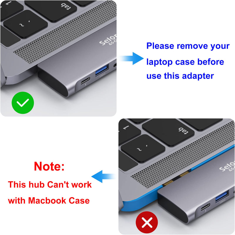 USB C Adapter for MacBook Pro/MacBook Air M1 2020 2019 2018 13" 15" 16", 6 in 1 USB-C Hub MacBook Pro Accessories with 3 USB 3.0 Ports,USB C to SD/TF Card Reader and 100W Thunderbolt 3 PD Port