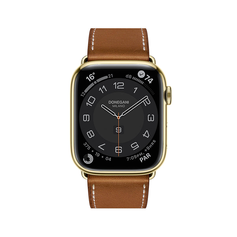 LB1 Leather Band for Apple Watch Bands Women Men Se Ultra 2 40mm 44mm 46mm 42mm 45mm 41mm 38mm 49mm Series 11 10 9 8 7 6 5 4 3 iWatch Strap Silicone Brown 49mm, 46mm, 45mm, 44mm, (42mm S3/2/1) Brown｜Champagne Gold