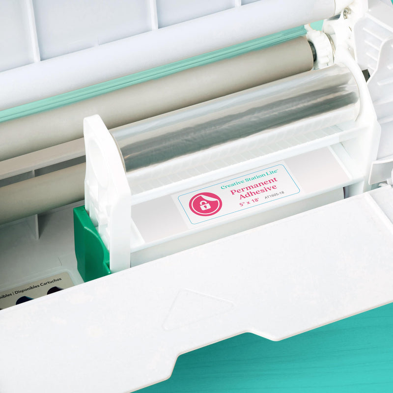 Xyron Permanent Adhesive Refill for the Creative Station & Creative Statio Lite, 5" x 18', Refill Cartridge for Label Maker, Laminator Machine, Home Office & Home School Craft Supplies (AT1605-18) 5" x 18' Refill - Permanent