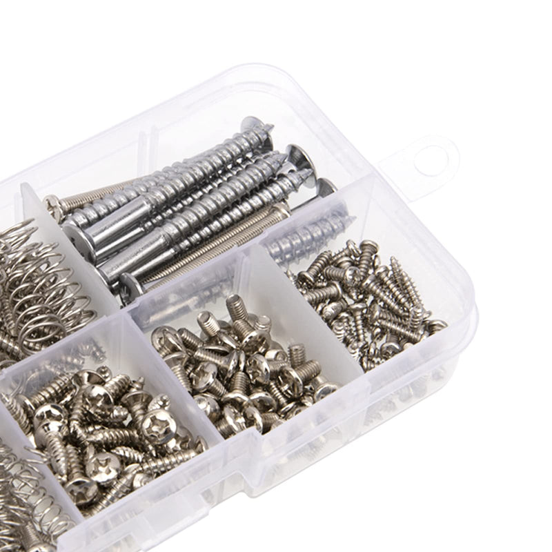 [AUSTRALIA] - 9Types Yootones 226 Pieces Guitar Screw Kit with Springs Compatible with Electric Guitar Bridge, Pickup, Pickguard, Tuner, Switch, Neck Plate, Guitar Strap Buttons & A Tweezers Guitar Accessories 