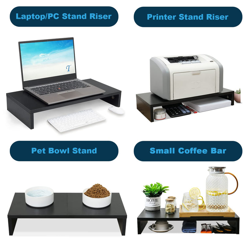 TEAMIX 2 Tiers +2 Pack Desktop Monitor Stand Riser 20 Inch Printer Stand, Desktop Organizer.
