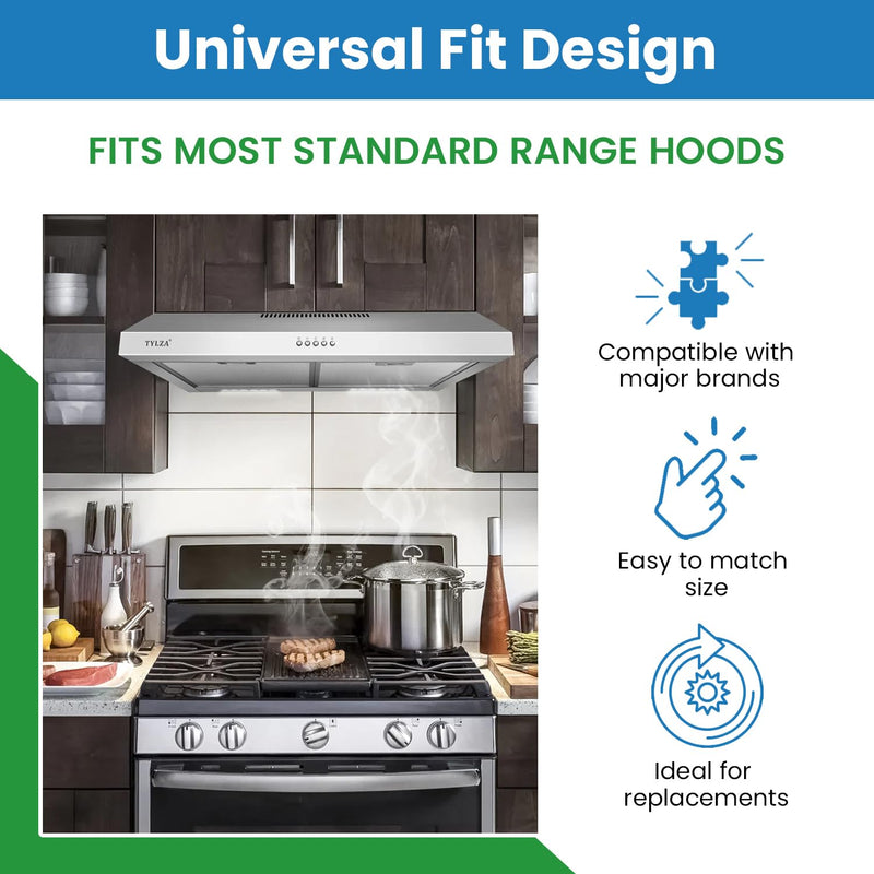 Filter Everything Replacement Range Hood Filter Compatible With 883148, 610046, RLP1102 – Fits 11.5” x 11.75” x 0.375” – Air Cleaner Filter for Grease & Odor – 1-Pack