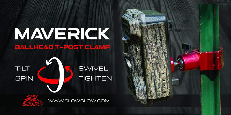 [AUSTRALIA] - Slow Glow Maverick T-Post Camera Mount for Trail Cameras and Solar Panels 360° Adjustable Ball Head for the Perfect Angle 