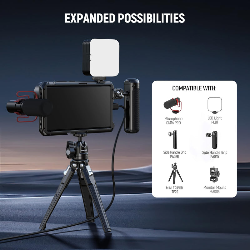 [AUSTRALIA] - NEEWER S24 Ultra Phone Cage with 67mm Filter Adapter, 17mm Lens Backplate, T Mount Lens Adapter, Smartphone Video Rig Stabilizer Compatible with Samsung Galaxy Moment T Series Lenses, PA042 