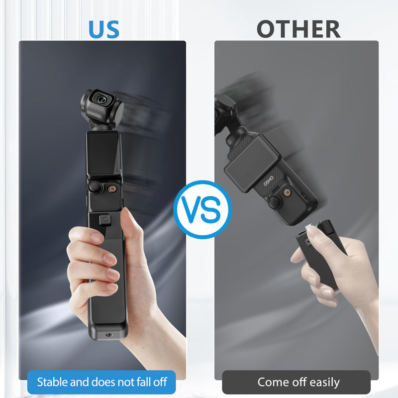 Tomat Osmo Pocket 3 Battery Handle Compatible for DJI Osmo Pocket 3 Creator Combo Accessories, Built in 4000mAh Extra Battery 22.5W Fast Charging, Reserved 1/4 Thread