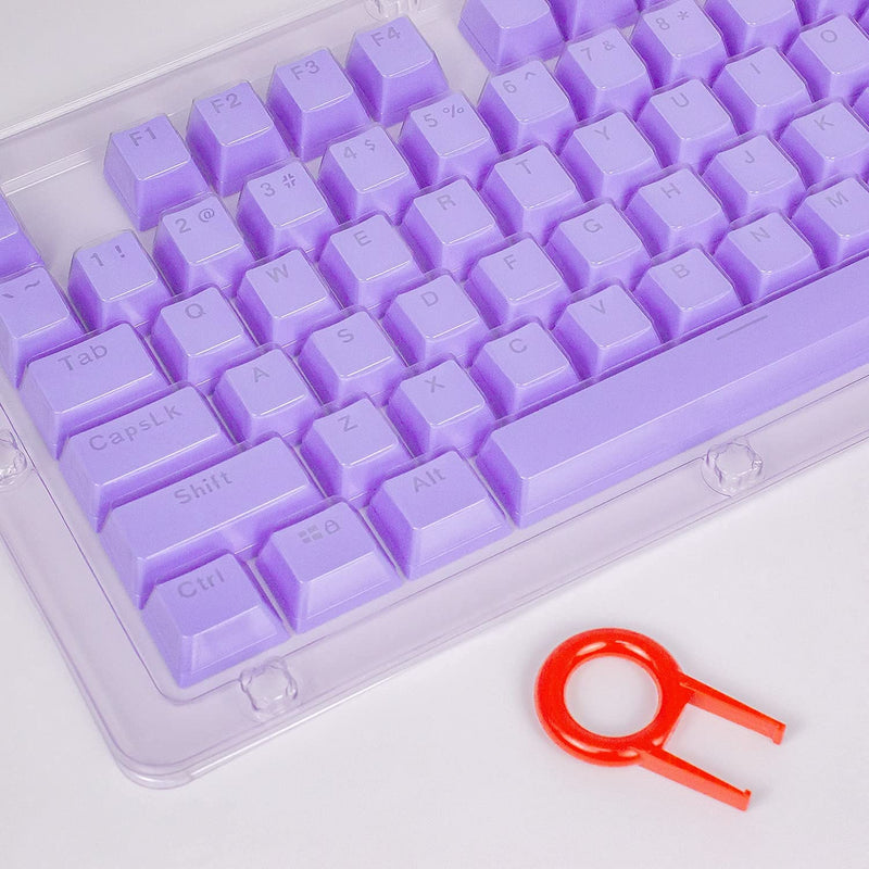 Granvela Keycaps, ABS Keycap Sets for Mechanical Keyboards | 104 Keys | OEM Profile | ANSI US-Layout | Macaron | DIY - Light Purple