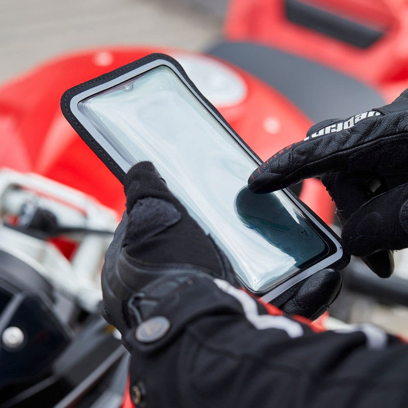 Magnetic motorbike phone holder | Anti vibration motorcycle phone holder | Waterproof Motorcycle Handlebar phone mount | 360° orientation 2XL phone up to 6.77" (17.2 cm)