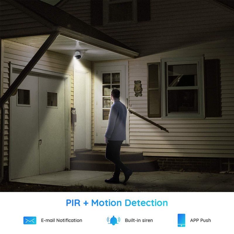 Outdoor Security Camera with Spotlight, Reolink Lumus 1080P HD Plug-in WiFi Camera for Home Security System, PIR Motion Detection, Two-Way Talk and Siren Alarm, Waterproof, Cloud/Micro SD Card Storage