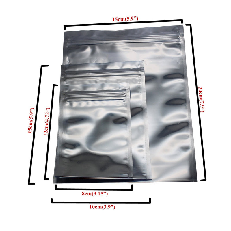 LJY 75 Pieces Antistatic Resealable Bags for SSD HDD and Electronic Device, Assorted Sizes