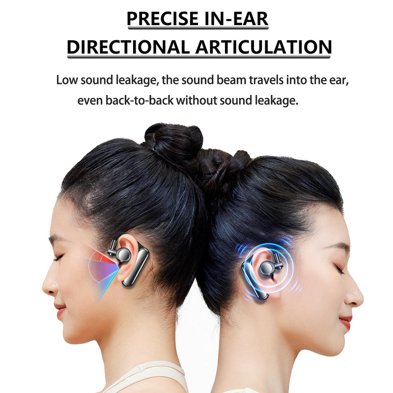Bluetooth earpiece V5.4 Single Ear Bluetooth Headset, with Noise Cancellation and Microphone Compatible, Talk time of 35 Hours Bluetooth Phone Headset, Available for iPhone and Android. (Z8) Z8
