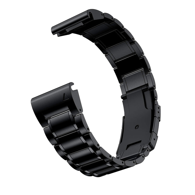 Band Compatible with Fenix 8 51mm/ Fenix 7X/ Fenix 6X Band, 26mm Titanium Metal Band Quick Fit Replacement Strap for Garmin Fenix 7X/ 6X Pro/ 5X/ 5X Plus/Enduro 3/tactix 7 Bands, Black