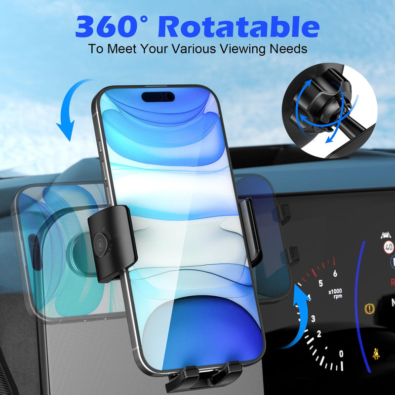 Car Phone Holder Mount for Hyundai Ioniq 5/ Ioniq 9, Magnetically Attaches to Metallic Dashboard for 2024 2025 Hyundai Sonata, Kona & loniq5 2022-2025, Wide Clamp for 4-7.2 inch Smartphones