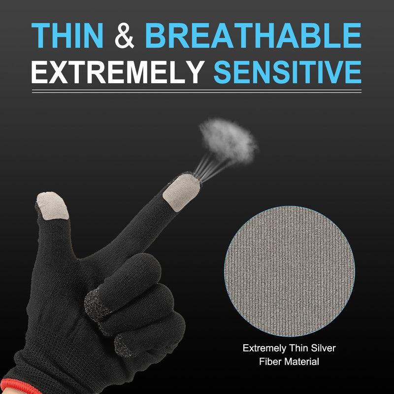 [AUSTRALIA] - MECCANIXITY Gloves Touch Screen Sticker Ultra High Sensitivity Flexible Carbon Fiber Ultra Thin Stickers for Gloves, Pack of 24 