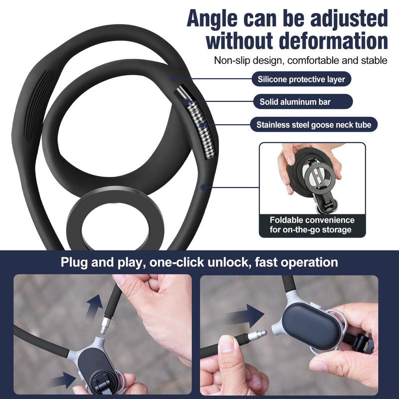 [AUSTRALIA] - Neck Phone Holder for Recording, Neck Tripod for iPhone, Magnetic Neck Chest Mount, Hands-Free POV Cell Phone Necklace Holder for iPhone 15 14 13 12 Series and All Android Phones 