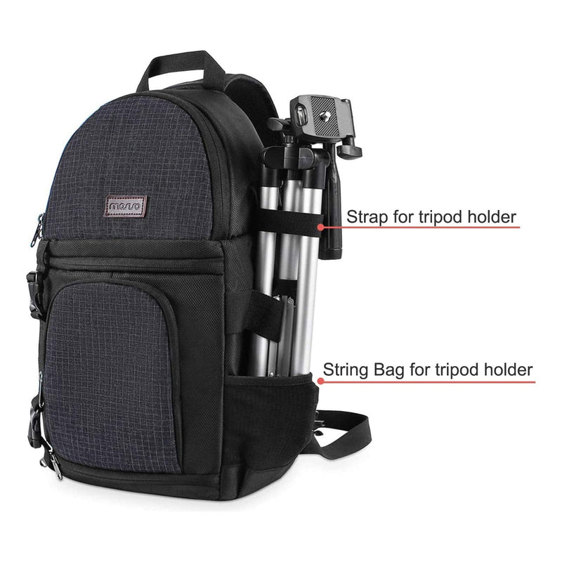 MOSISO Camera Sling Bag, DSLR/SLR/Mirrorless Camera Case Shockproof Photography Camera Backpack with Tripod Holder & Removable Modular Inserts Compatible with Canon/Nikon/Sony/Fuji, Black