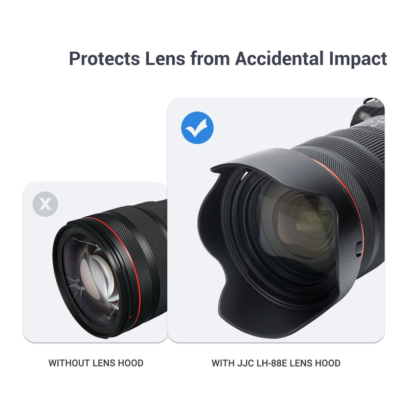 Lens Hood for Canon RF 24-70mm f2.8L is USM Lens & Canon RF 24-105mm f2.8 L is USM Z Lens Replaces Canon EW-88E with Reversible Design, Compatible with 82mm Filter and Snap-on Lens Cap Replace EW-88E for RF 24-70mm Lens