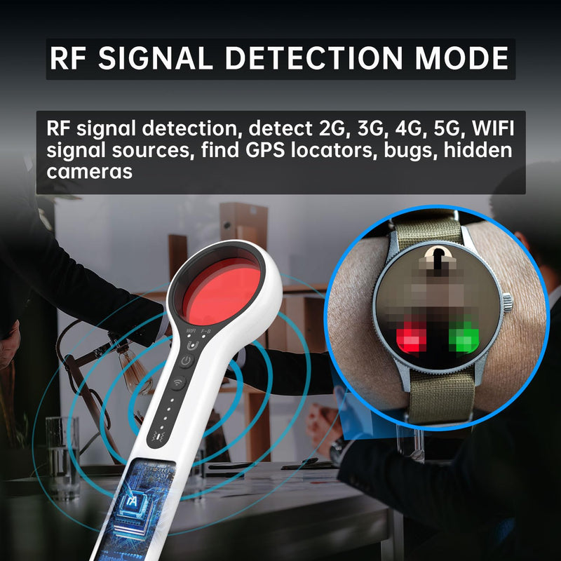 Hidden Camera Detectors Detector - Anti Spy Cameras Bug RF GPS Tracker Detector Magnet Detection Vibration Detection Sound Vibration Light 3 Kinds of Prompts for Car Indoor Outdoor Hotel K3 Pro+