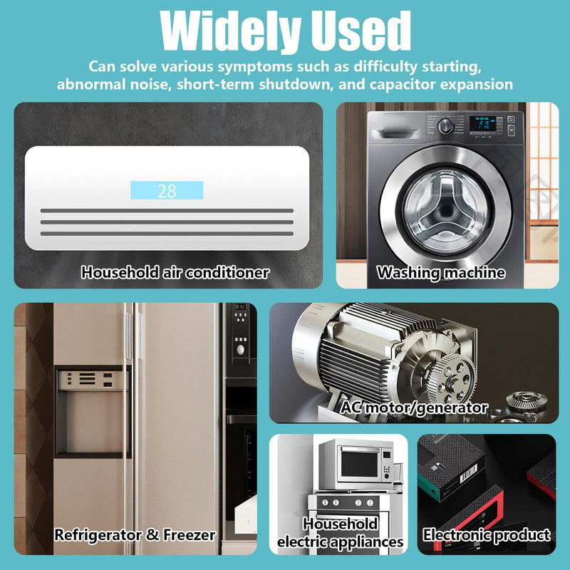 CBB60 450V 20Uf Capacitor Starting Capacitor 50/60Hz Motor Capacitor Work Capacitor Cable Start Microfarad Operation with M8 Wires for Electric Motor, Dryer, Pump, Pool, Air Conditioning