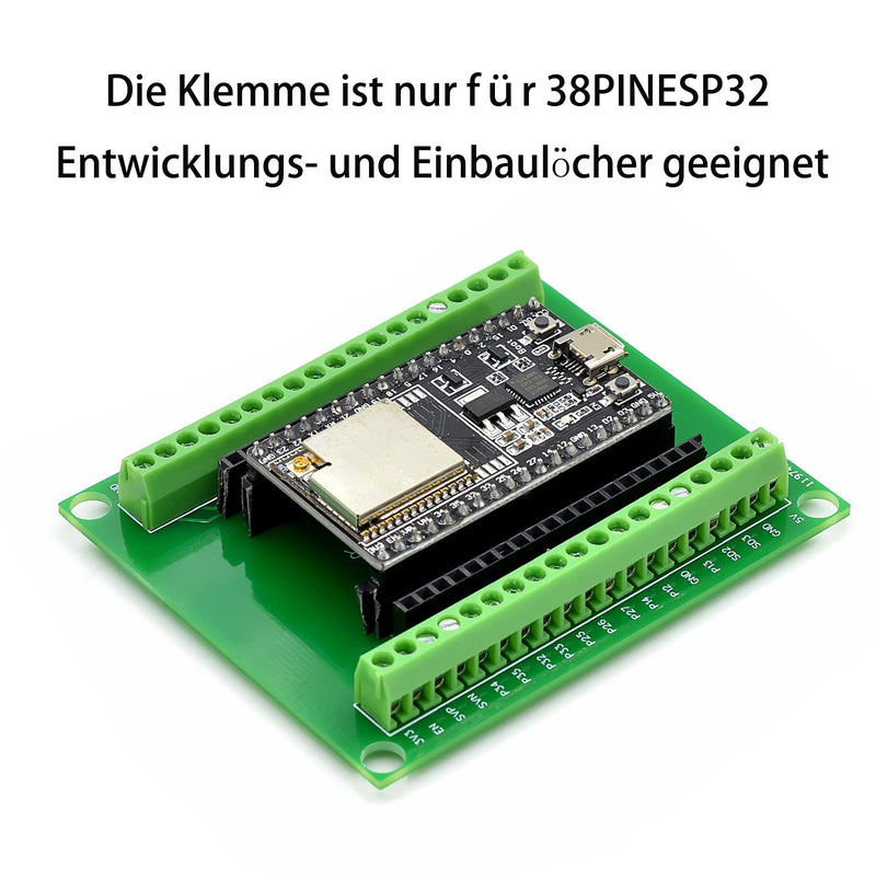 GERUI ESP32 Breakout Board, 38 Pin Development Board with Wireless WiFi Bluetooth Chip ESP-WR0OM-32 Microcontroller Development Board Pack of 3