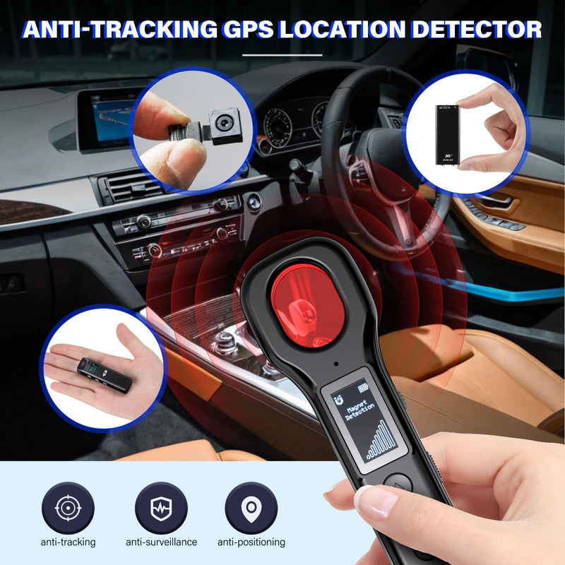 [AUSTRALIA] - Hidden Camera Detectors, 2024 Camera Detector with Display Screen, Hidden Bug and Camera Detector, Anti Spy RF Detector for Home Office Travel, 5 Levels Sensitivity 4 Modes 