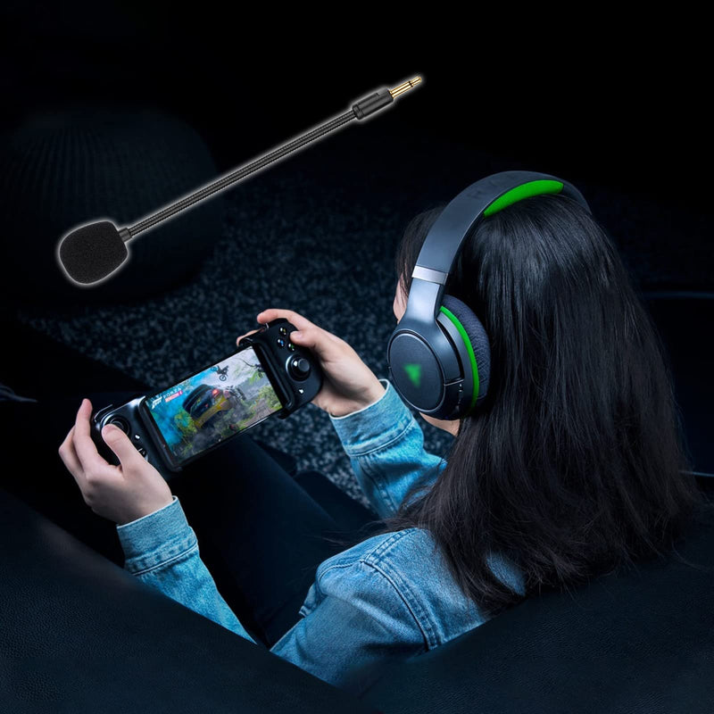 Kaira Pro Mic Replacement for Razer Kaira Pro Wireless Gaming Headset, 3.5mm Detachable Noise Cancelling Microphone Boom for Xbox One, PS4, PS5, PC