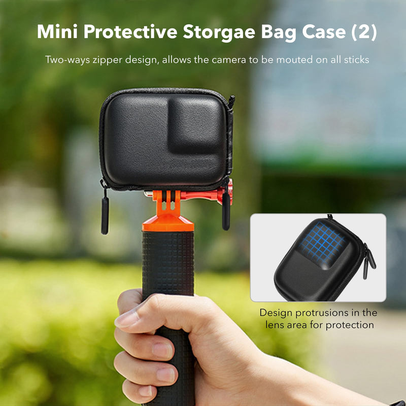 [AUSTRALIA] - OSMO Action 5 Pro Accessories, PU Portable Mini Carrying Bag Case, Lens Screen Protectors (6 Pack) Comatible with DJI Osmo Action 5 Pro, Rubber Lens Cap Cover for DJI Action Camera Accessory for DJI Osmo Action 5 Pro 