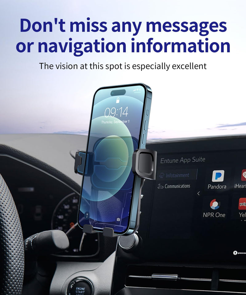 Auto Clamp Car Phone Holder for Toyota Avalon 2019-2022, 9" Screen Mount | Universal Mechanical Clip Cell Phone Mount Accessories Fit iPhone Android,Automobile Cradle GPS Dashboard Navigation Bracket