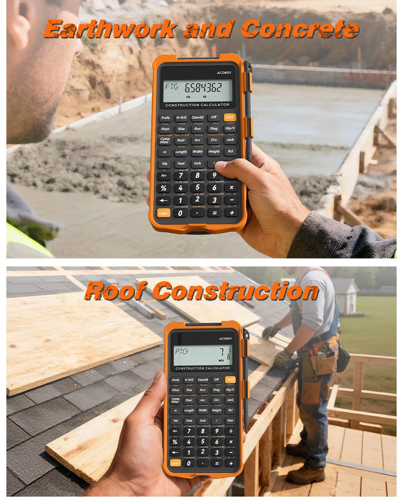 ROATEE Construction Calculator with Notepad for Contractor Home Project | Industrial & Scientific Construction Gadgets Concrete Tools Engineering Pocket Desk Calculators Herramientas de Construccion