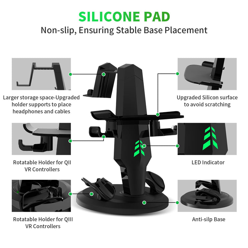 [AUSTRALIA] - G-STORY Charging Dock for Meta Quest 3 Headset Controllers, VR Charging Station for Meta Quest 2 Fast Charging Meta Quest Pro Accessories 